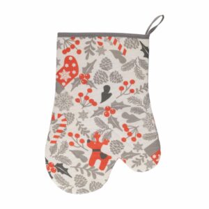 Guante Gris Con Rojo HECHO AQUÍ 30 X 21 Cm