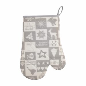 Guante Navidad Gris HECHO AQUÍ 30 X 21 Cm