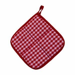 Coge Olla Navidad Cuadros Rojo CAESAR'S FACTORY 20 X 20 Cm