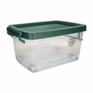 Organizador Móvil Rattan 1 Con Tapa Verde Olivo PLAPASA 56,5 X 29 X 21 Cm