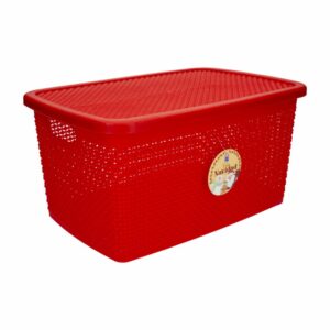 Cesto Spirella Rojo PLAPASA 38,5 X 26 X 19 Cm