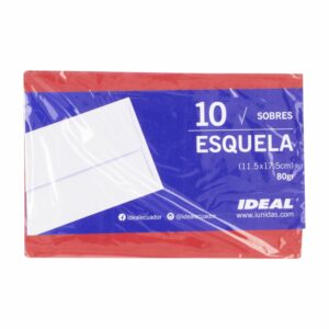 Sobre Esquela Rojo REX PLASTICS 10X80 G