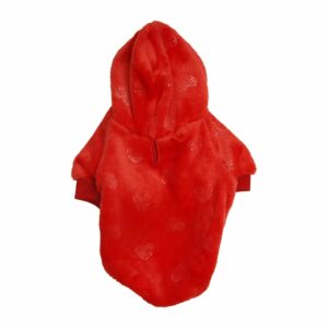 Hoodie Para Perro Diseño Valentín Rojo THE PET FACTORY