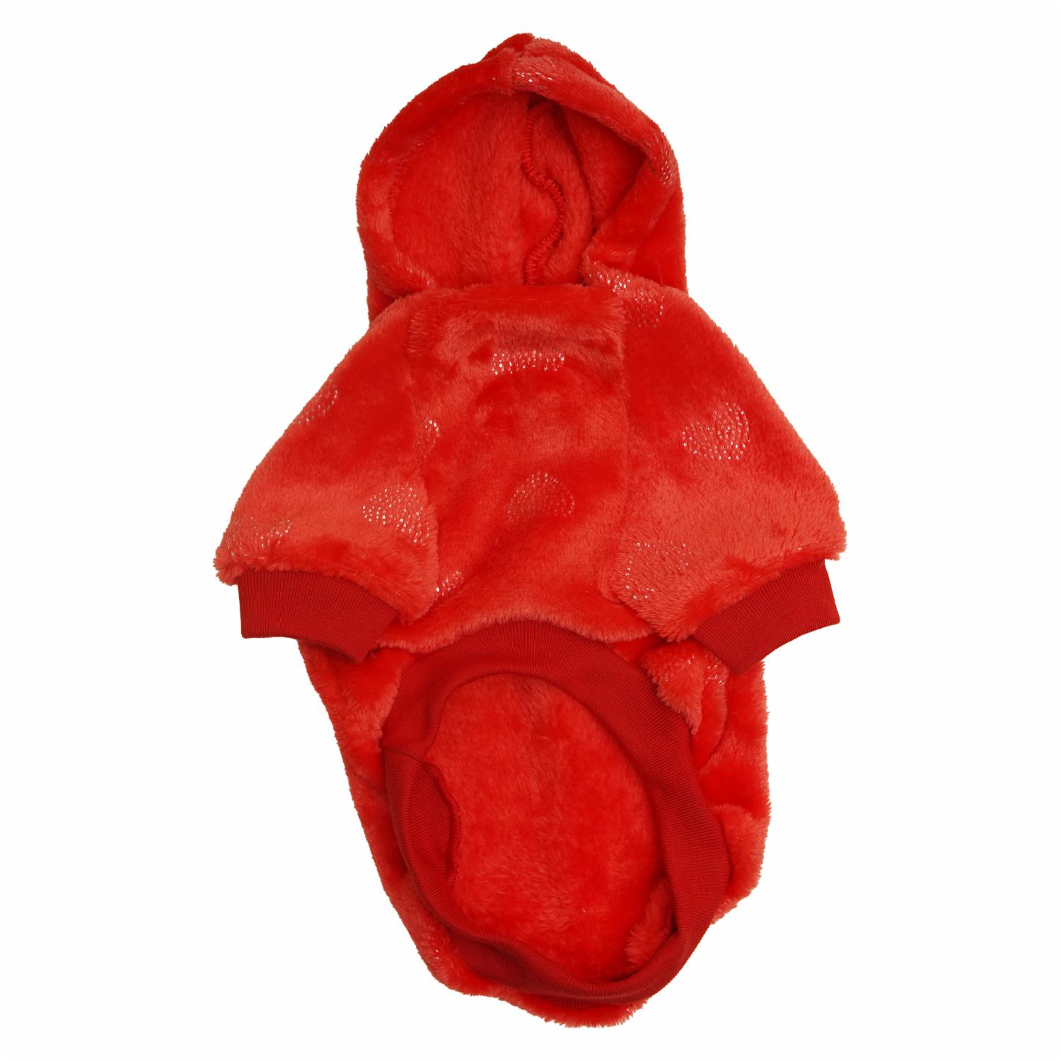 Hoodie Para Perro Diseño Valentín Rojo THE PET FACTORY - Imagen 2