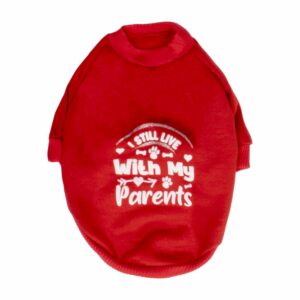 Camiseta Para Mascota Diseño Whith My Parents THE PET FACTORY Talla Extra Extra Pequeña