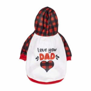 Buzo Para Mascota Diseño Escoses Love Mom Dad THE PET FACTORY Talla Mediana