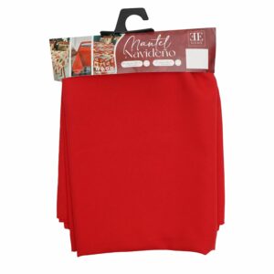Mantel Rojo Llano Navidad 6 Puestos TEXTIELITES 1 Pieza