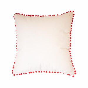 Cojín Beige Pompones MIHOS 45 X 45 Cm