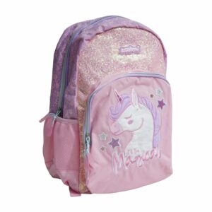 Mochila Escolar Diseño Unicornio Rosado MOZIONI 34,5 X 44 X 20 Cm