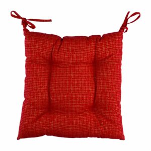 Cojín Navideño Silla Capitoneado Rojo Dorado CASA LINDA 42 Cm