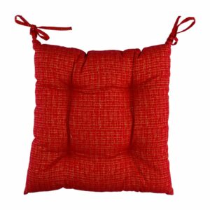 Cojín Navideño Silla Capitoneado Rojo Dorado CASA LINDA 42 Cm