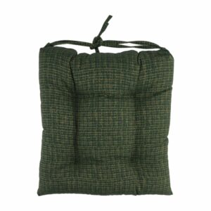 Cojín Navideño Silla Capitoneado Verde Pino Dorado CASA LINDA 42 Cm