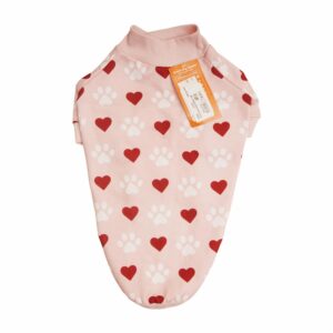 Camiseta Para Mascota Diseño Love Paws Rosado GUAU DOG FASHION Grande