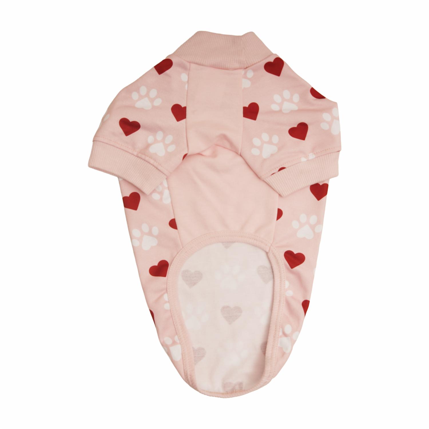 Camiseta Para Mascota Diseño Love Paws Rosado GUAU DOG FASHION Grande - Imagen 2