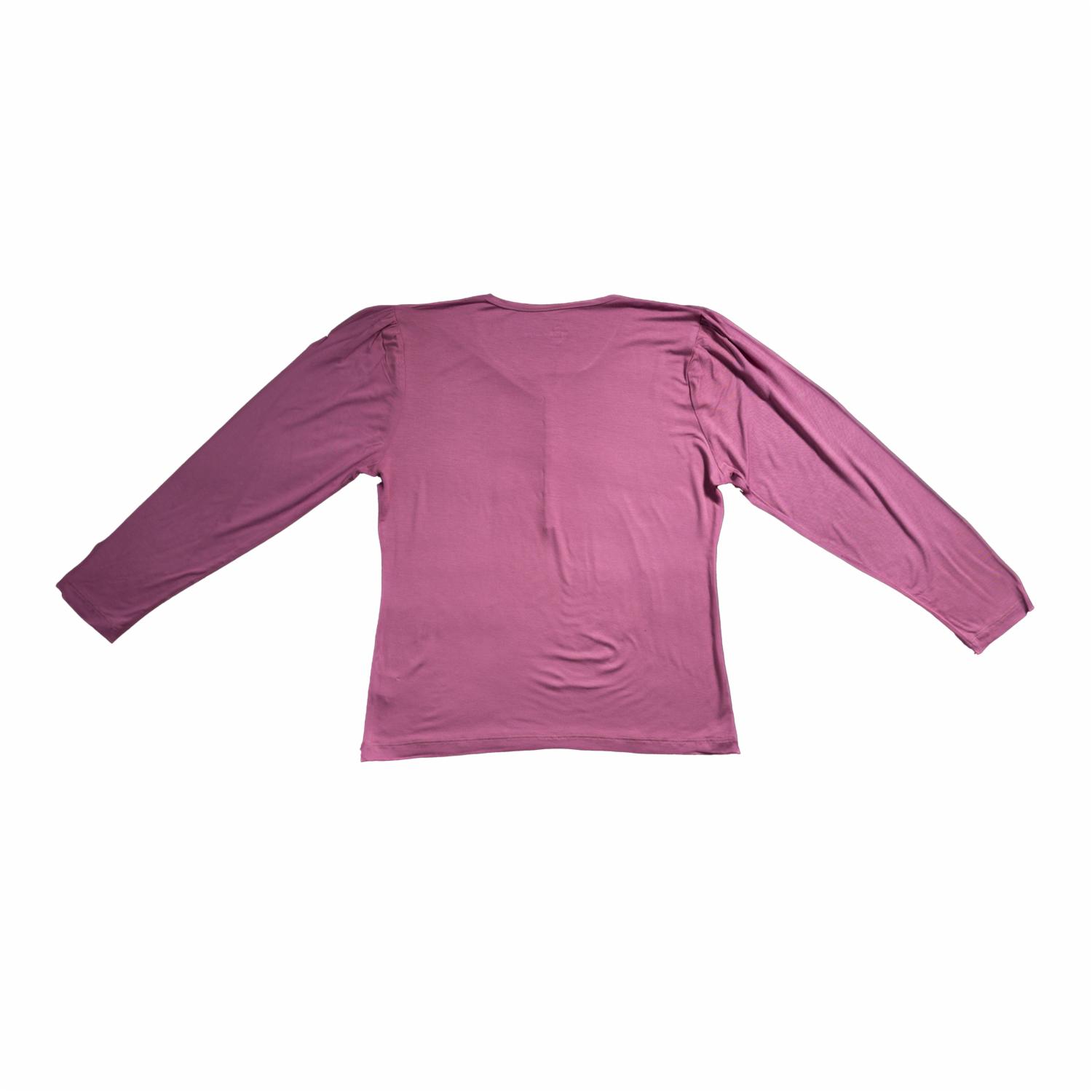 Camiseta Cuello Redondo Con Botones Y Manga Larga MGX BASIC - Imagen 2