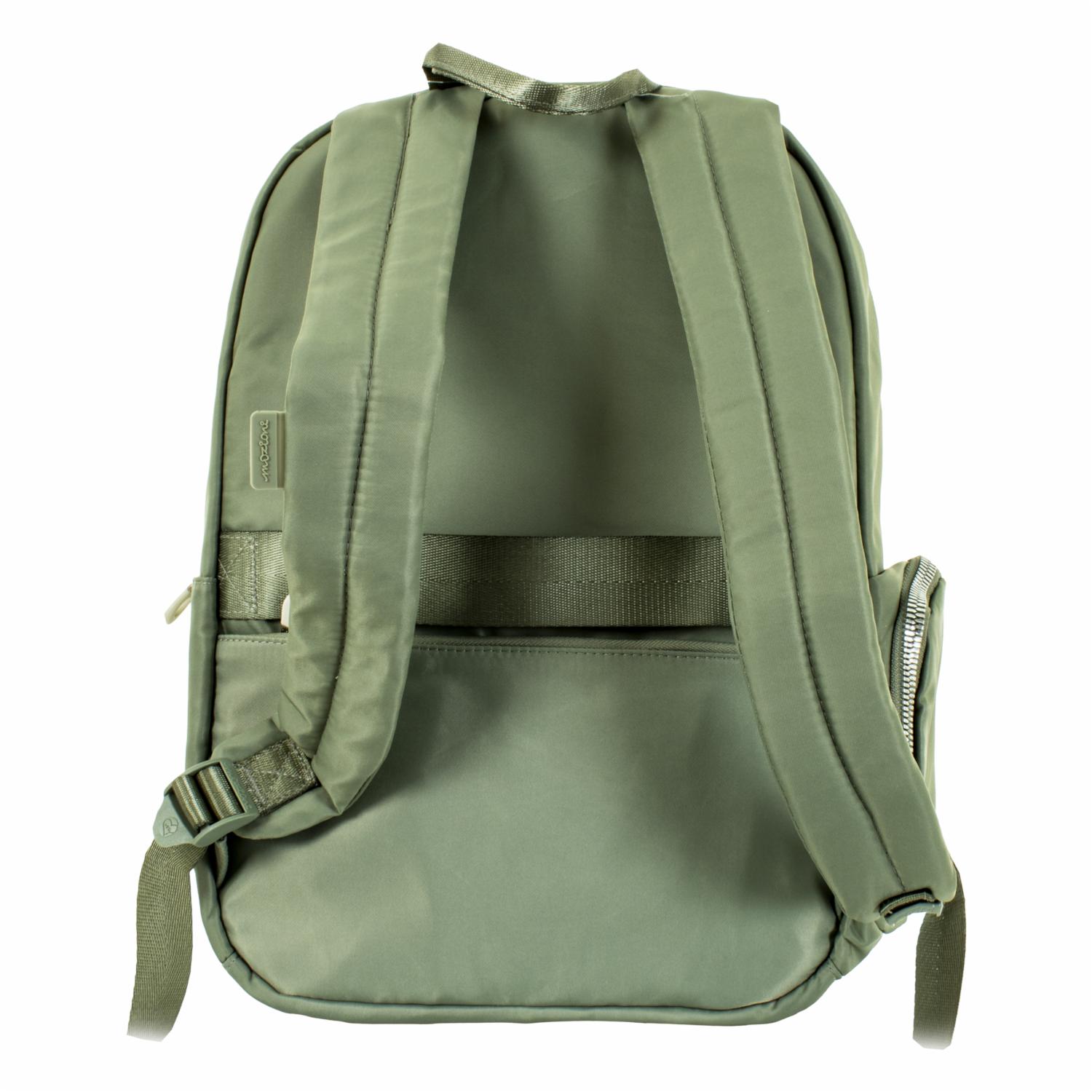 Mochila Porta Laptop Verde Olive MOZIONI 41X29X13 Cm - Imagen 3