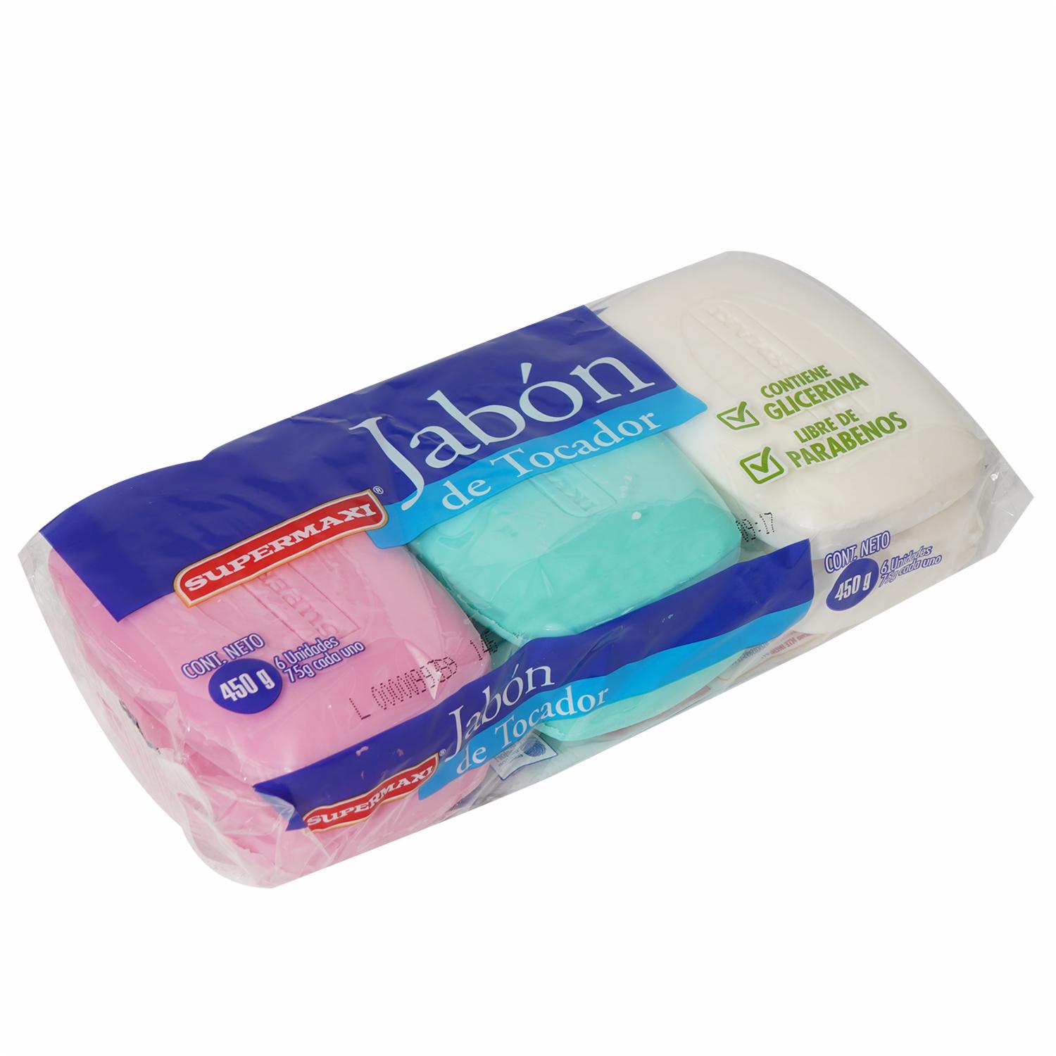 Jabón En Barra Cosmetico Pack SUPERMAXI 6 X 75 G - Imagen 2