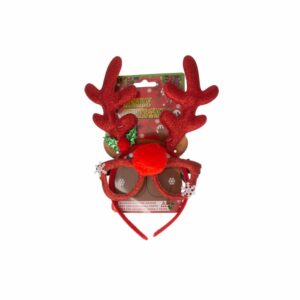 Diadema Gafas Nariz Feliz Navidad IMPORTADORA CUMPLEAÑOS Unidad