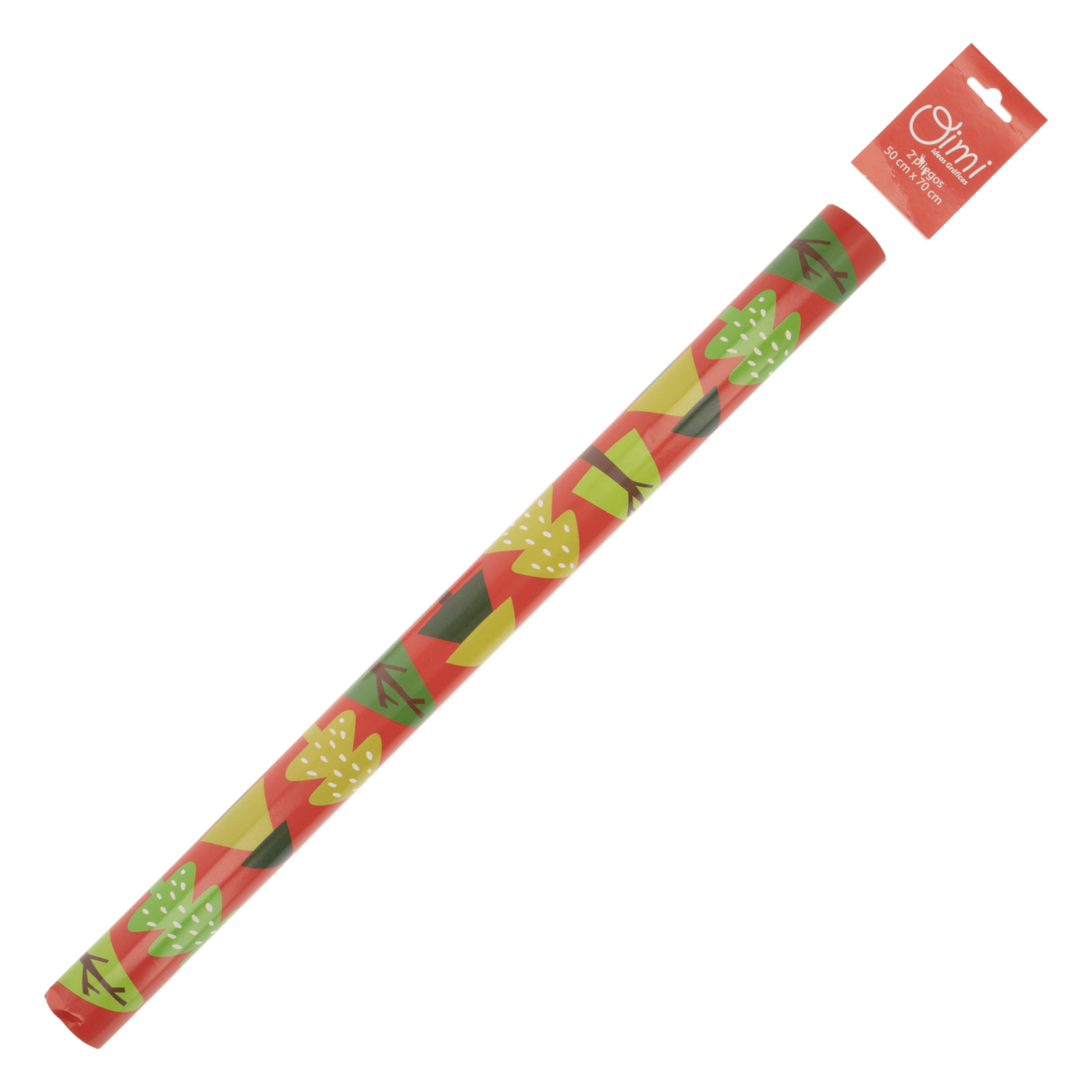 Papel De Regalo De Regalo Arbolitos Navidad Oimi Tubo OIMI X 2 Unidades - Imagen 2