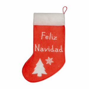 Bota Fieltro Blanca Navidad KIKEMAR 30 X 45 X 30 Cm