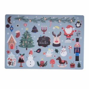 Individual Plástico Personajes Navidad KIKEMAR 47 X 32 Cm