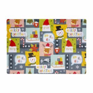 Individual Navideño Plastico Cuadros Navidad KIKEMAR 47 X 32 Cm