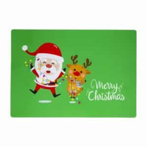 Individual Navideño Plastico Santa Rudolph Luces KIKEMAR 47 X 32 Cm