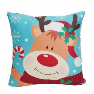 Cojín Navideño Caras Rudolph KIKEMAR 45X45 Cm