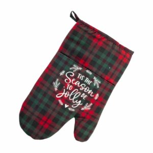 Guante De Cocina Escoces Rojo Con Verde KIKEMAR Unidad