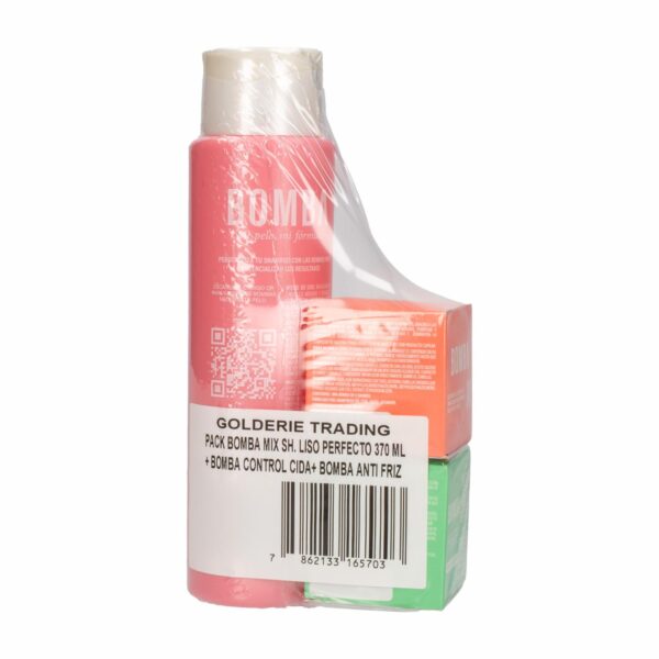 Pack Para Cabello Bomba Mix Shampoo Liso Perfecto + Bomba Control Caída+Bomba Anti Frizz BOMBA 370 Ml - Imagen 2