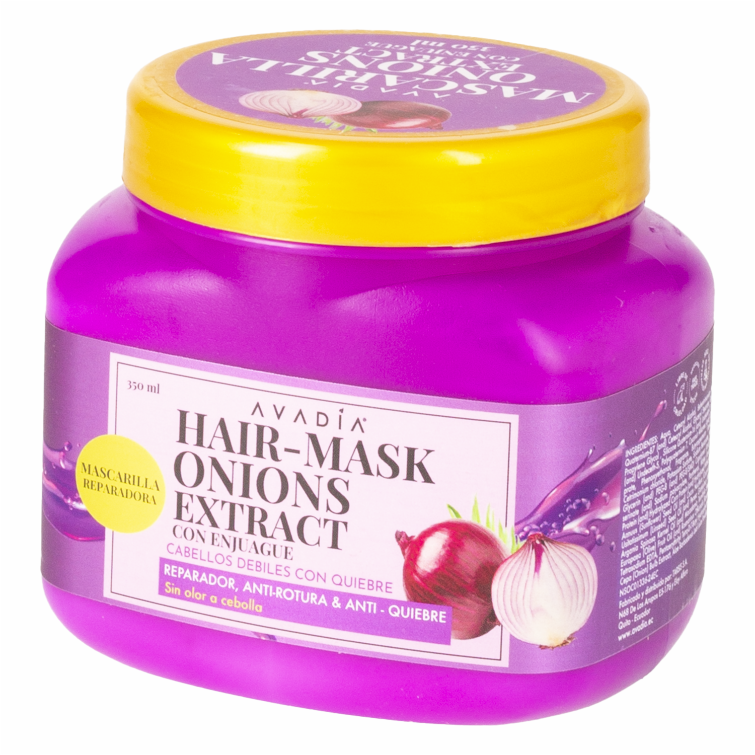 Mascarilla Capilar Reparadora Con Extracto De Cebolla AVADÍA 350 Ml - Imagen 2