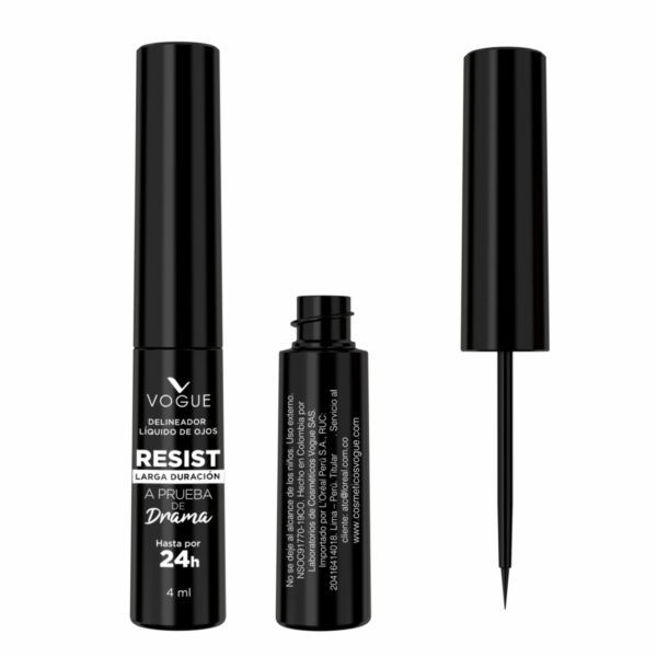 Delineador De Ojos Líquido Resist Negro VOGUE 4 Ml - Imagen 9