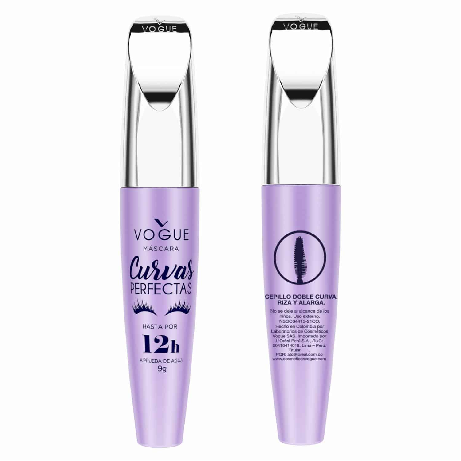 Máscara De Pestañas Curvas Perfectas A Prueba De Agua Negro VOGUE 9 G - Imagen 11