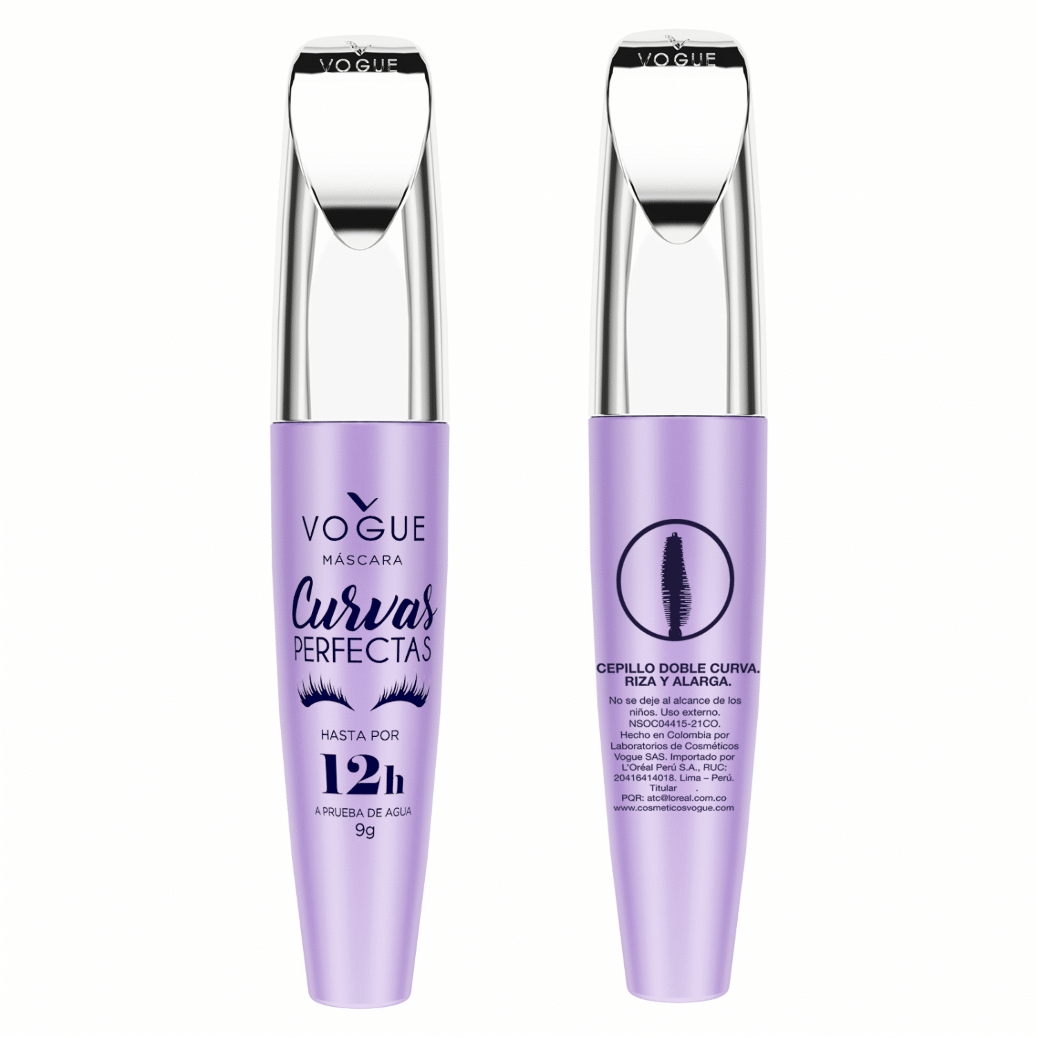 Máscara De Pestañas Curvas Perfectas A Prueba De Agua Negro VOGUE 9 G - Imagen 12