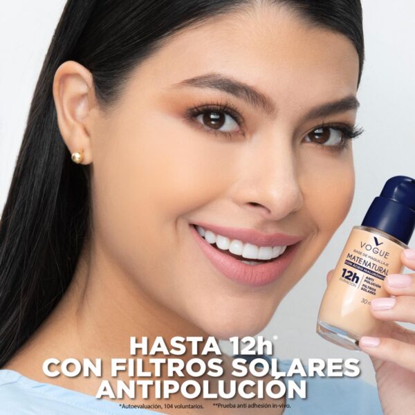 Base De Maquillaje Líquida Mate Natural Con Ácido Hialuronico Tono Bronce VOGUE - Imagen 9