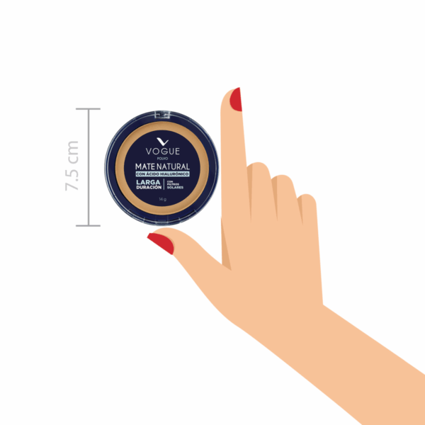 Polvo Compacto Natural Tono Arena VOGUE 14 G - Imagen 6