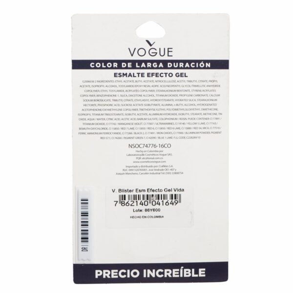 Esmalte De Uñas Efecto Gel Vida VOGUE 14 Ml - Imagen 3