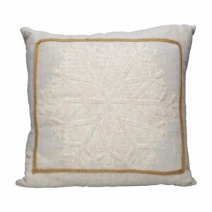 Cojín Navideño Relieve Copo POMAROSA 45 Cm