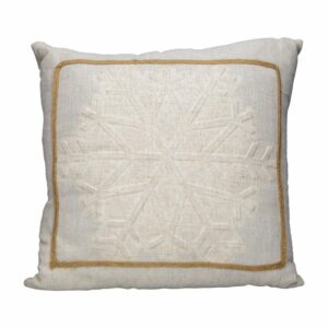 Cojín Navideño Relieve Copo POMAROSA 45 Cm