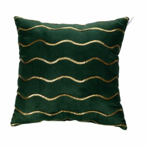 Cojín Navideño Jewel Ondas Verde KÁLIDO 45 Cm