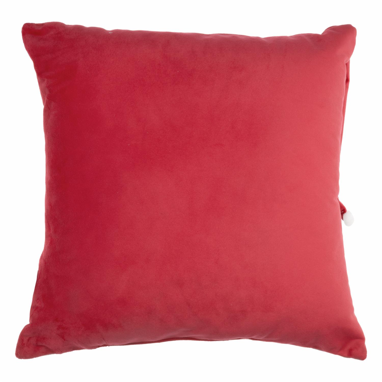 Cojin Navideño Santa Gorro Pompom KÁLIDO 45X45 Cm - Imagen 3