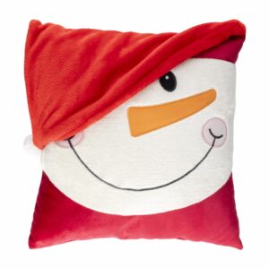 Cojín Navidad Muñeco Nieve Cuadrado KÁLIDO 40 Cm