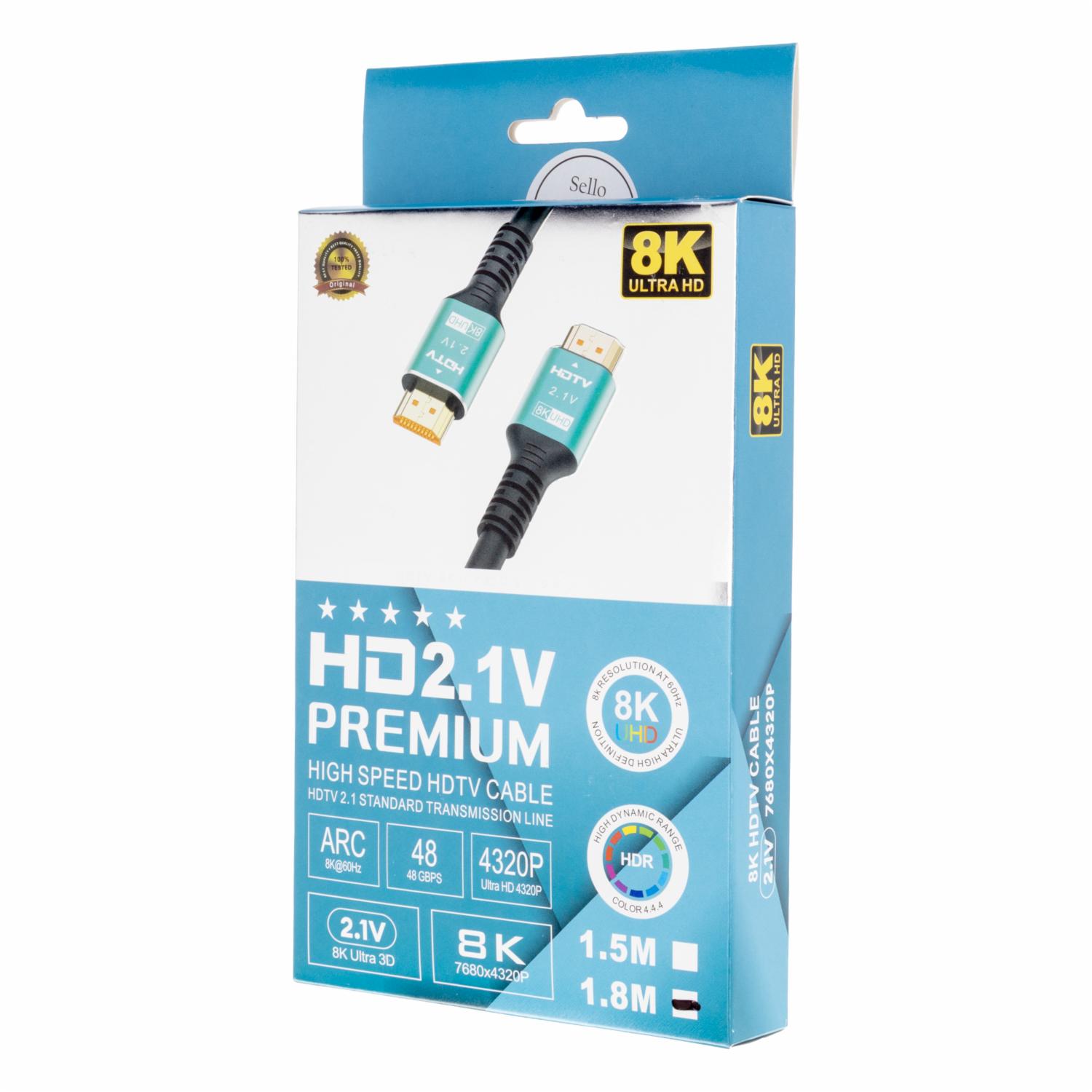Cable Hdmi A Hdmi 8K 2,1V JV 1,8 M - Imagen 3