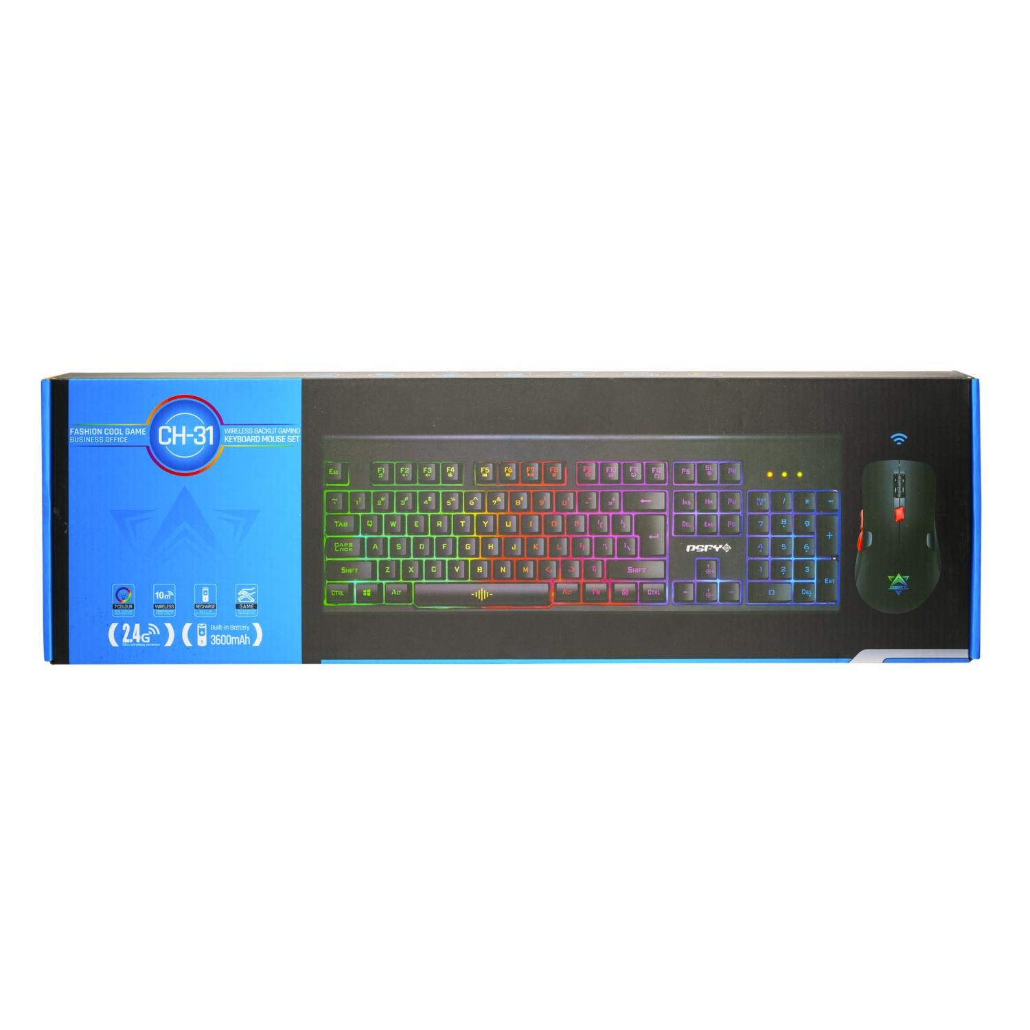 Teclado Y Mouse Gamer CH-31 Combo NITRON Inalámbrico