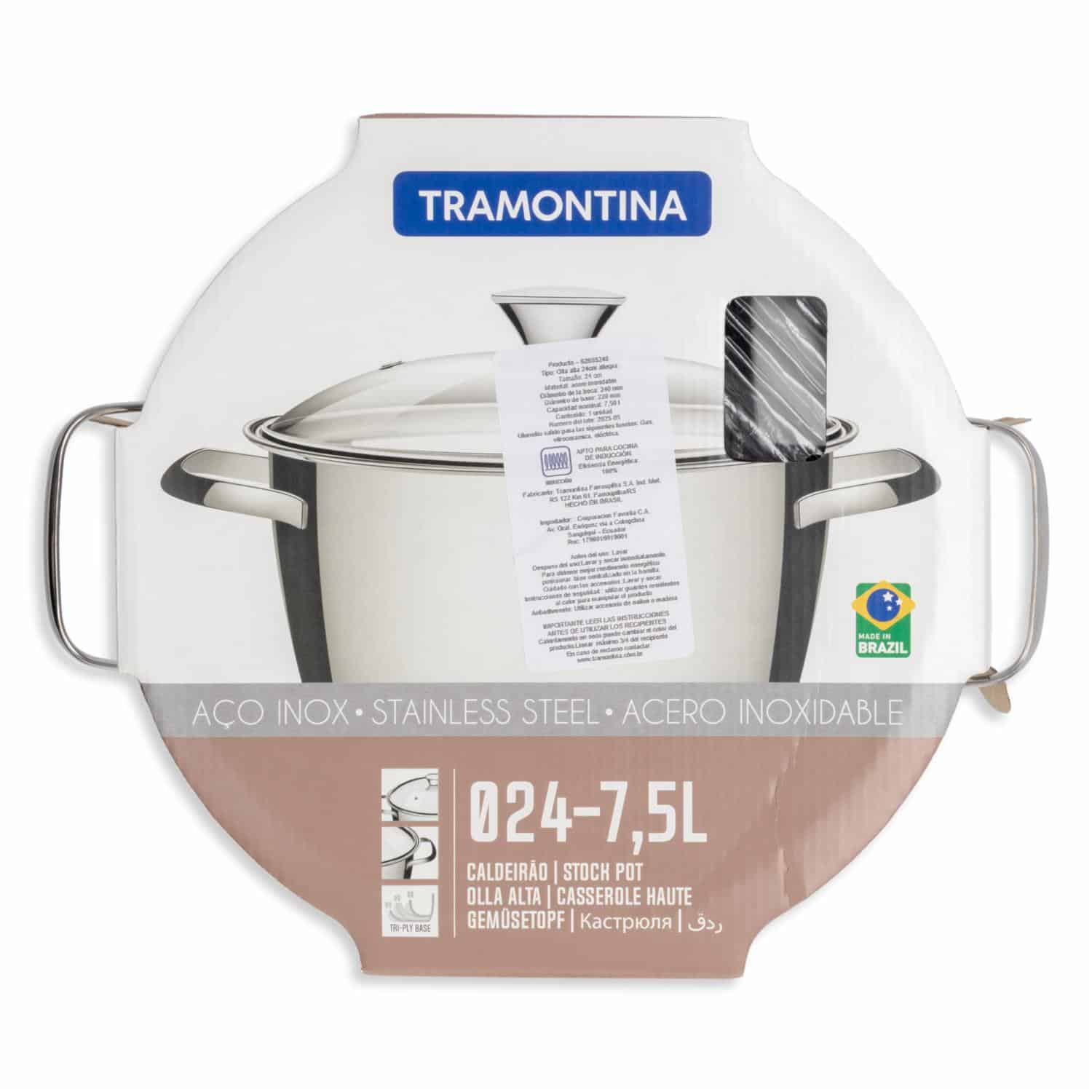 Olla Alta De Inducción Línea Allegra TRAMONTINA 7.5 Litros - Imagen 4