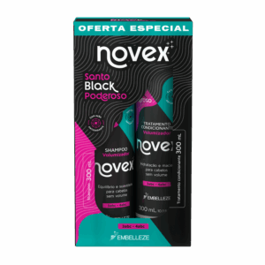 Shampo De Cabello Y Acondicionador Santo Black Poderoso Pack NOVEX 2 X 300 Ml