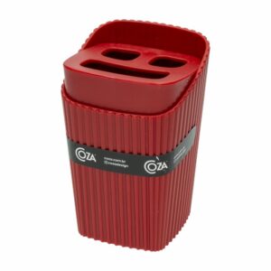 Porta Cepillos Rojo Bold New Square COZA 1 Pieza