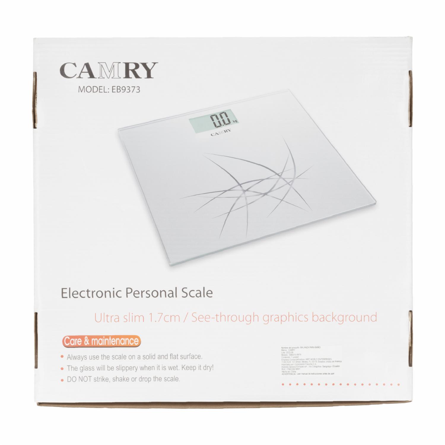 Balanza De Baño Digital Modelo EB9373 Ultra Delgada CAMRY 1,7 Cm - Imagen 4