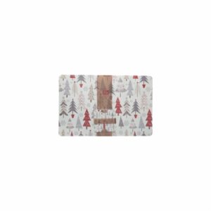 Individual Arboles Gris Con Rojo x 4 Unidades FREE HOME 43,5 X 28,2 Cm