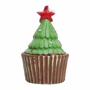 Vela Decorativa Árbol De Navidad Cupcake JOY Pequeño